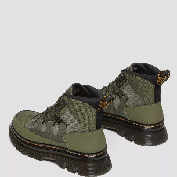 Dr.Martens Boury Boot Mens 12 Green Nylon Leather Hiker Combat Lace Up Military - Picture 11 of 16
